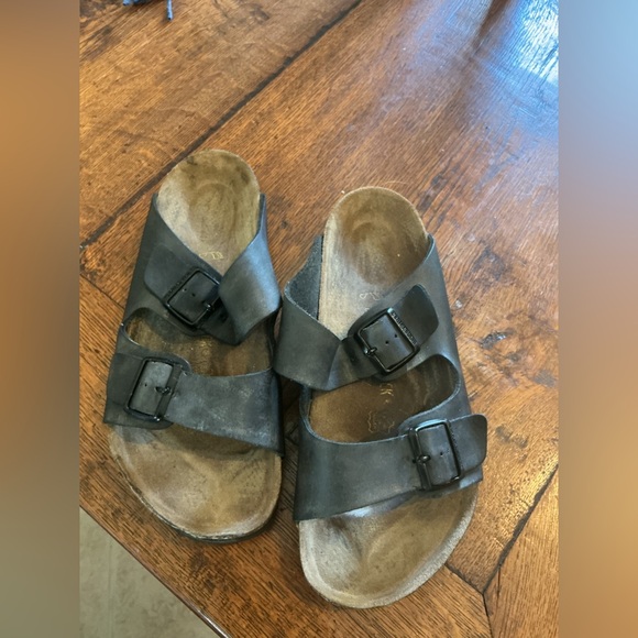BIRKENSTOCK ArizonaLeather oiledBuckle Slide Slip On Sandals size 41
